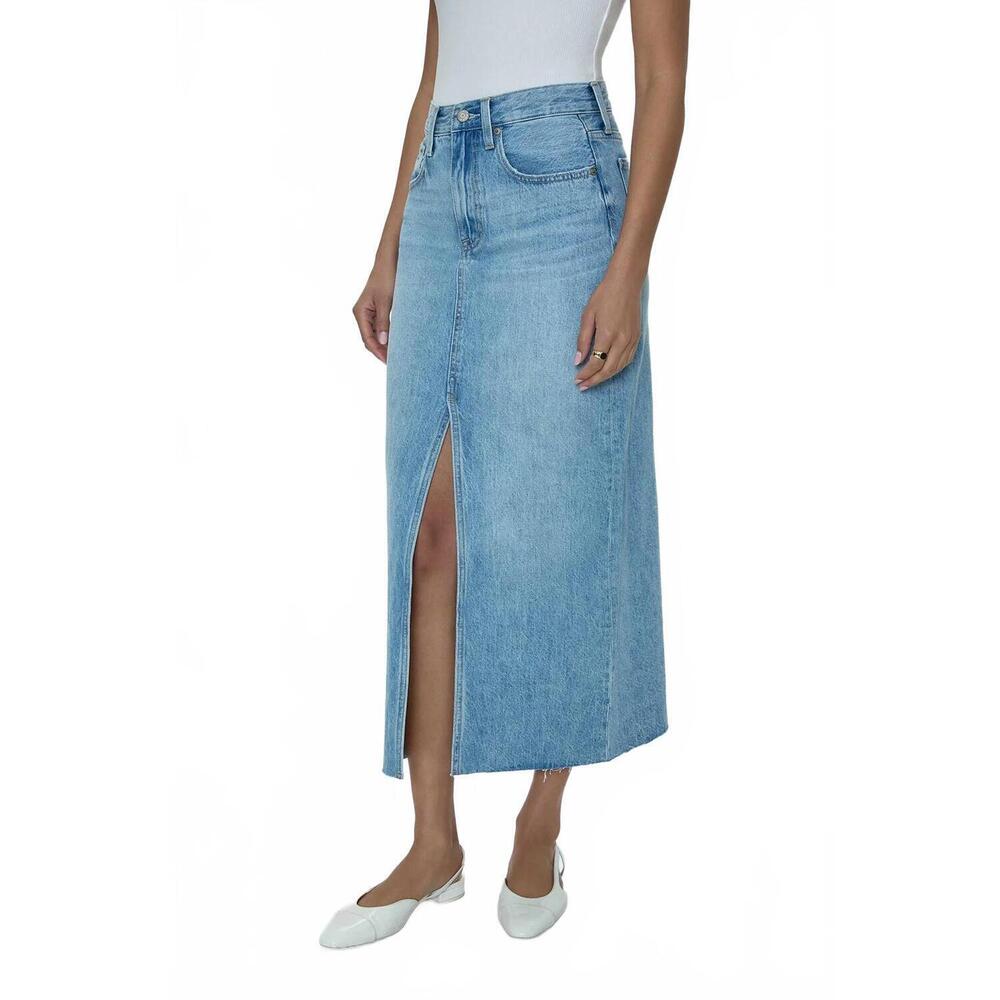 NEW PISTOLA alice midi skirt in blue - Picture 3 of 5